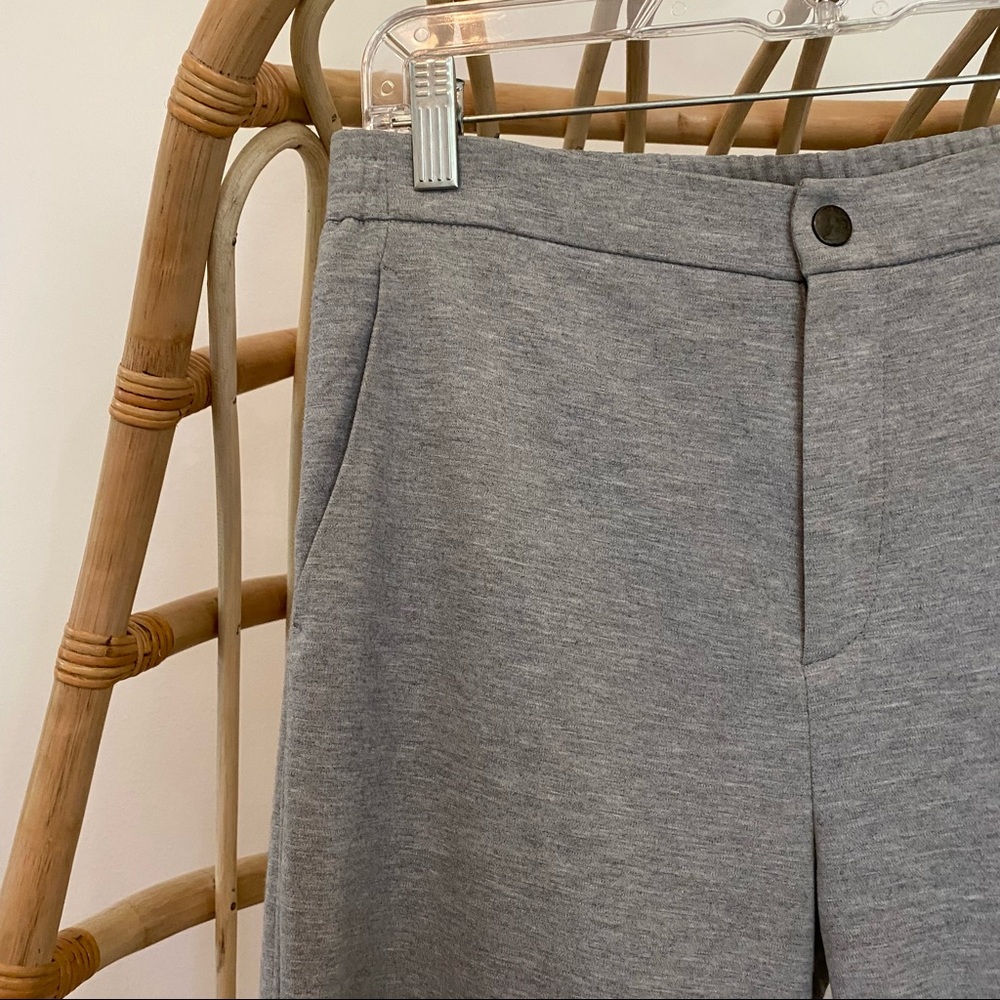 Uniqlo Heather Grey Zip-up Joggers